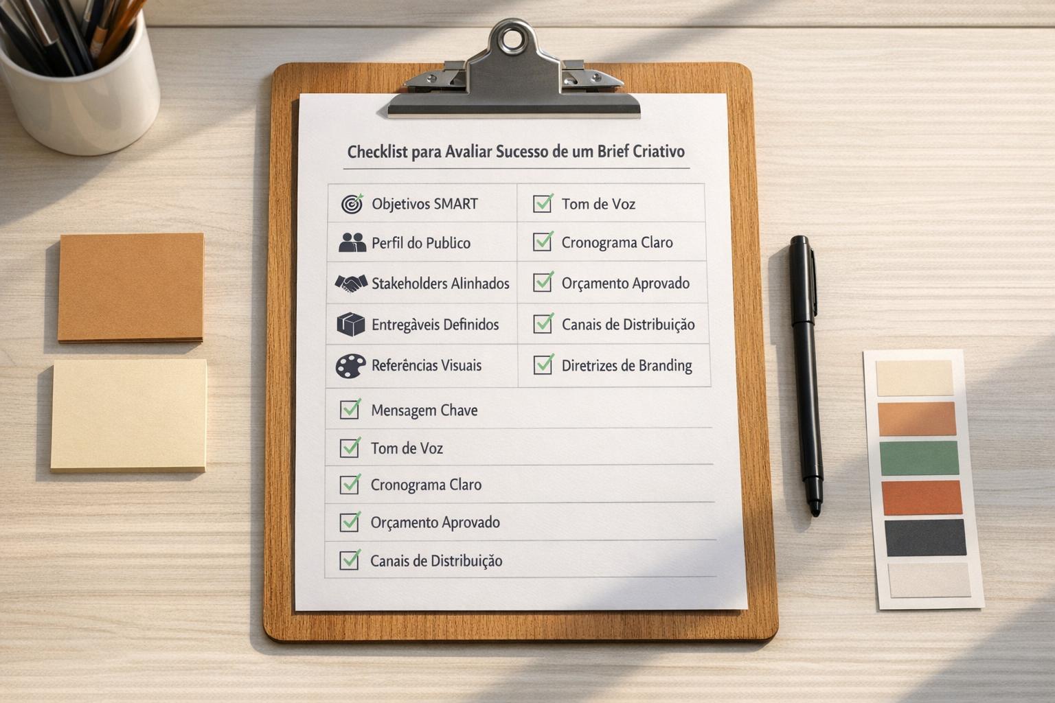 Checklist para Avaliar Sucesso de um Brief Criativo